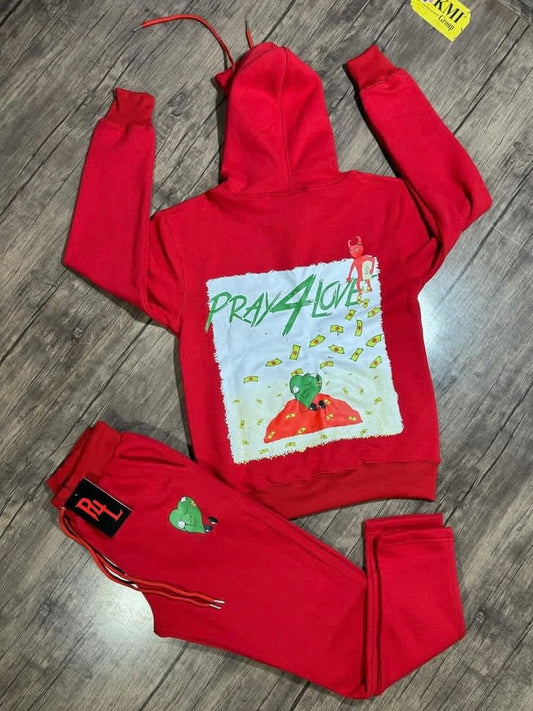 Red ‘Luv Island’ Sweatsuit